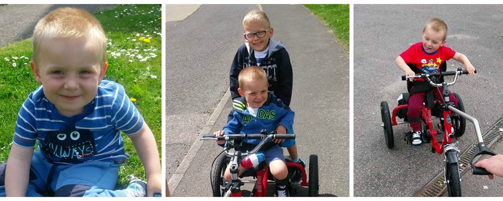 Child riding around in their trike