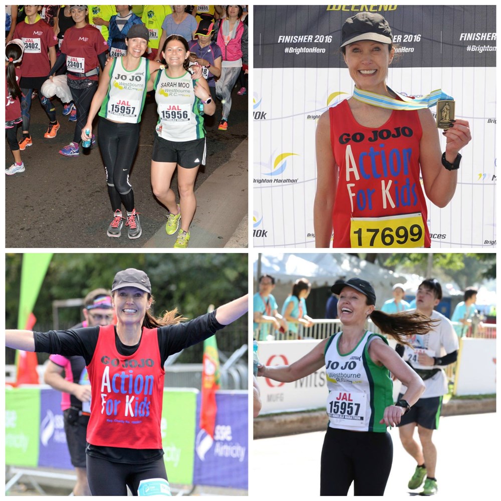 jo1 Collage of Jo's marathons