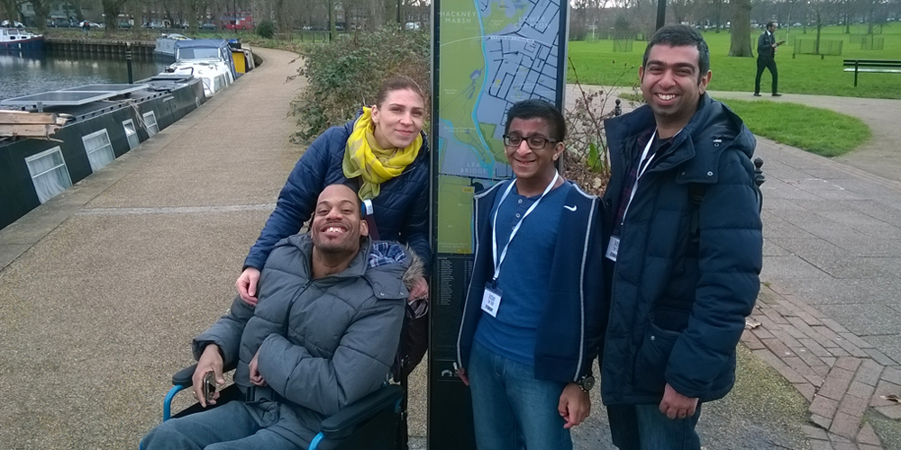 Volunteer with disabled young people