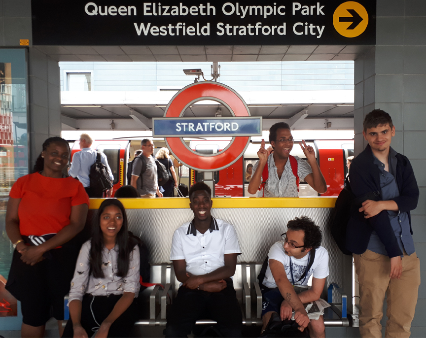 Group at Stratford Group at Stratford station
