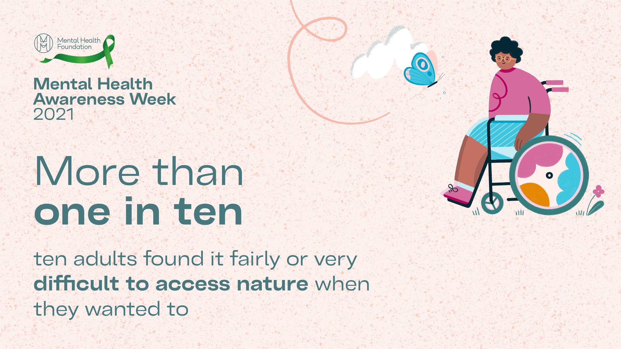 MHAW21 access More than 1 in 10 adults found it difficult to access nature when they wanted to