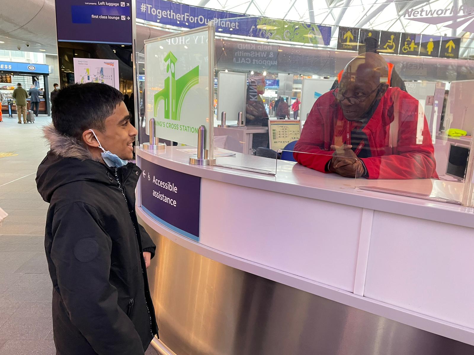 trainee at train station