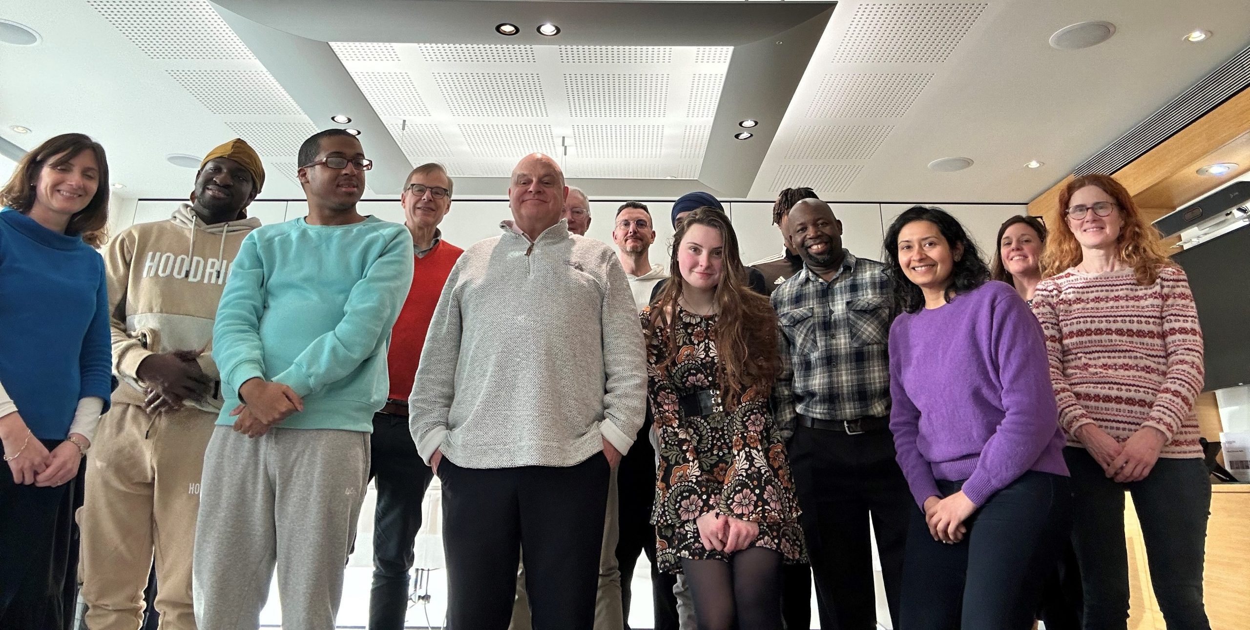 group of people in office smiling